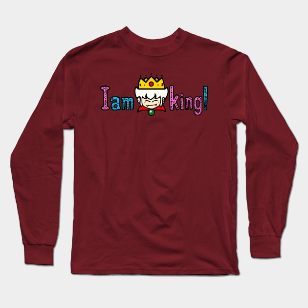 Dracula Kun - I Am King Long Sleeve T-Shirt by retroworldkorea